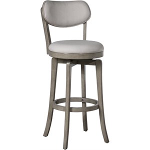 Hillsdale Sloan 43.5&quot Wood Contemporary Bar Stool in Gray Finish