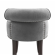 Hillsdale Lena Wood and Upholstered Vanity Stool in Dark Espresso
