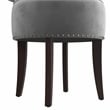 Hillsdale Lena Wood and Upholstered Vanity Stool in Dark Espresso