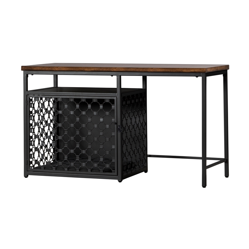 Hillsdale Furniture Pet Crate Desk With Crate Pad In Brown 5068 890