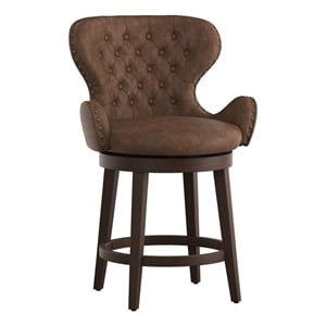 Hillsdale Mid-City 26&quot Wood Contemporary Counter Stool in Chocolate