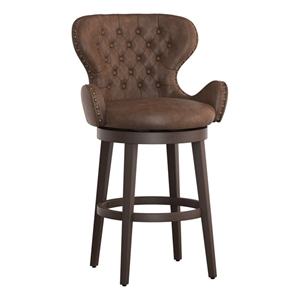 Hillsdale Mid-City 30.5&quot Wood Contemporary Bar Stool in Chocolate/Chestnut