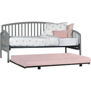 hillsdale furniture carolina daybed with suspension deck and trundle unit gray