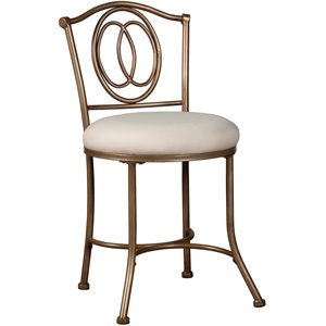 hillsdale furniture emerson vanity stool golden bronze