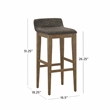 Hillsdale Renmark 26.25 Wood Contemporary Counter Stool in Brushed Gray