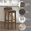 Hillsdale Renmark 26.25 Wood Contemporary Counter Stool in Brushed Gray