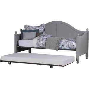 hillsdale furniture augusta daybed with suspension deck and trundle unit  gray