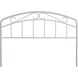 hillsdale furniture jolie metal full queen headboard with arched scroll white
