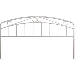 metal hillsdale furniture jolie king headboard with arched scroll white