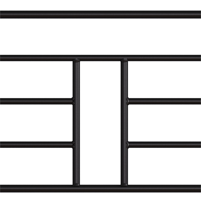 Hillsdale Furniture Raymond Black Metal King Headboard and Brown Wood