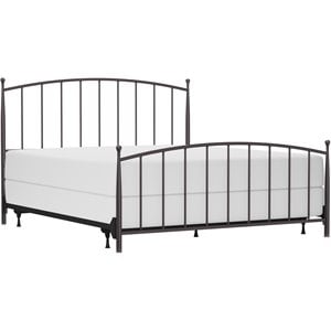 hillsdale furniture warwick metal king bed set in gray bronze