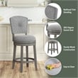 Hillsdale Santa Clara II 26 Wood Contemporary Counter Stool in Gray