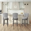 Hillsdale Santa Clara II 26 Wood Contemporary Counter Stool in Gray