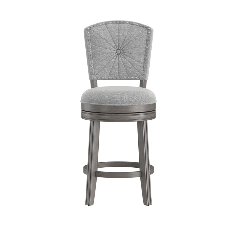 Hillsdale Santa Clara II 26 Wood Contemporary Counter Stool in Gray