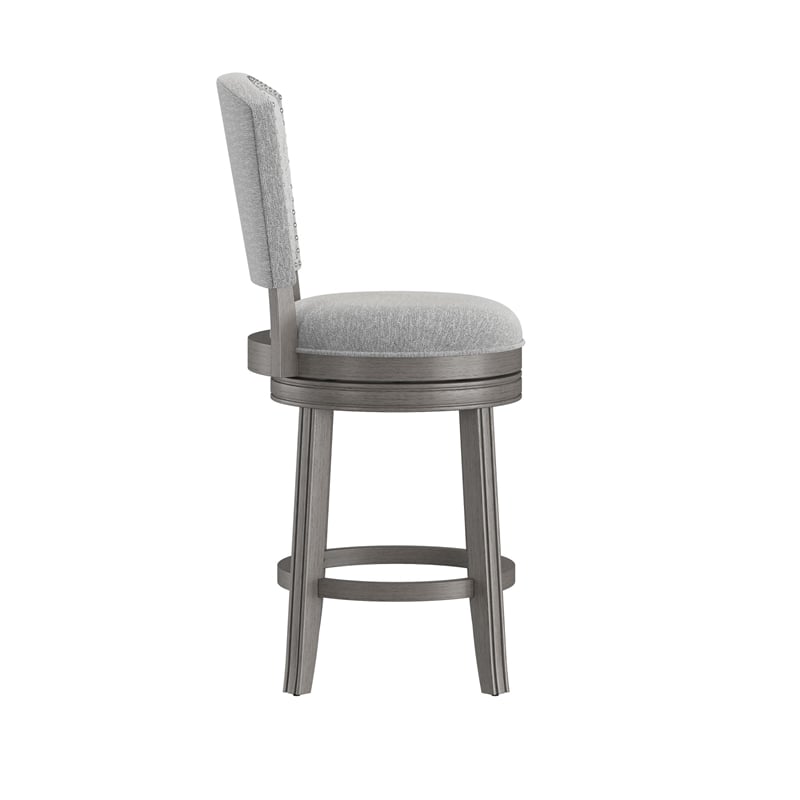 Hillsdale Santa Clara II 26 Wood Contemporary Counter Stool in Gray