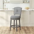 Hillsdale Santa Clara II 26 Wood Contemporary Counter Stool in Gray