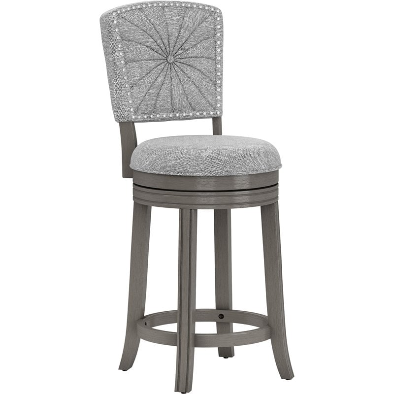 Hillsdale Santa Clara II 26 Wood Contemporary Counter Stool in Gray
