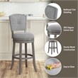 Hillsdale Santa Clara II 30 Wood Contemporary Bar Stool in Gray