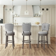 Hillsdale Santa Clara II 30 Wood Contemporary Bar Stool in Gray