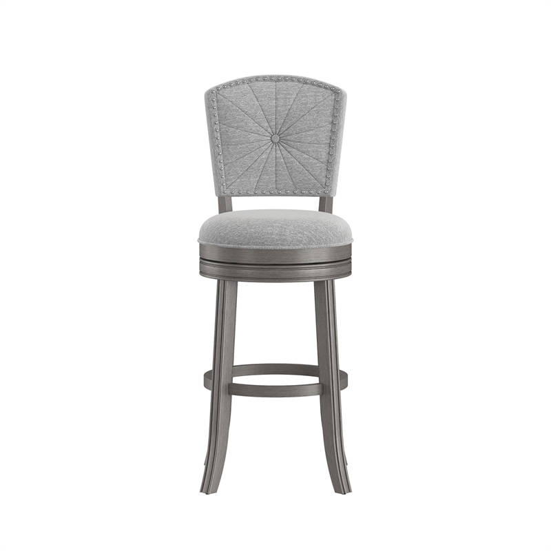 Hillsdale Santa Clara II 30 Wood Contemporary Bar Stool in Gray