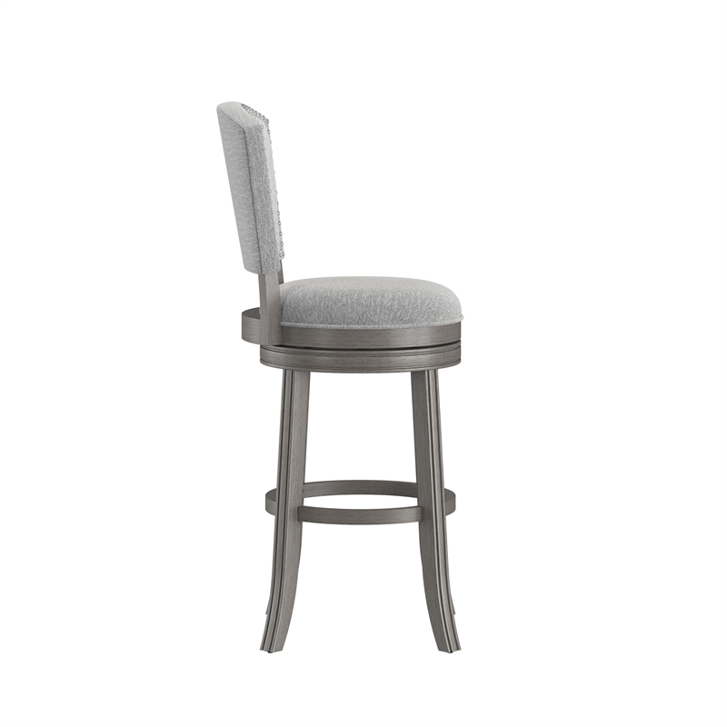 Hillsdale Santa Clara II 30 Wood Contemporary Bar Stool in Gray