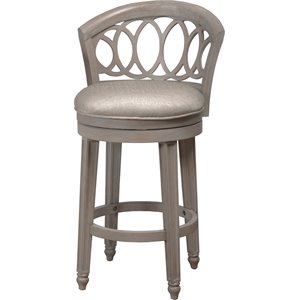 hillsdale adelyn 26 wood transitional counter stool in gray finish