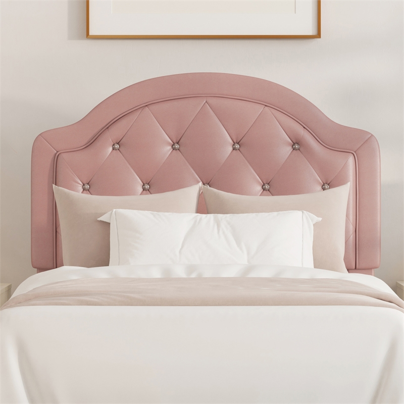 Hillsdale Furniture Karley Pink Faux Leather Twin Headboard