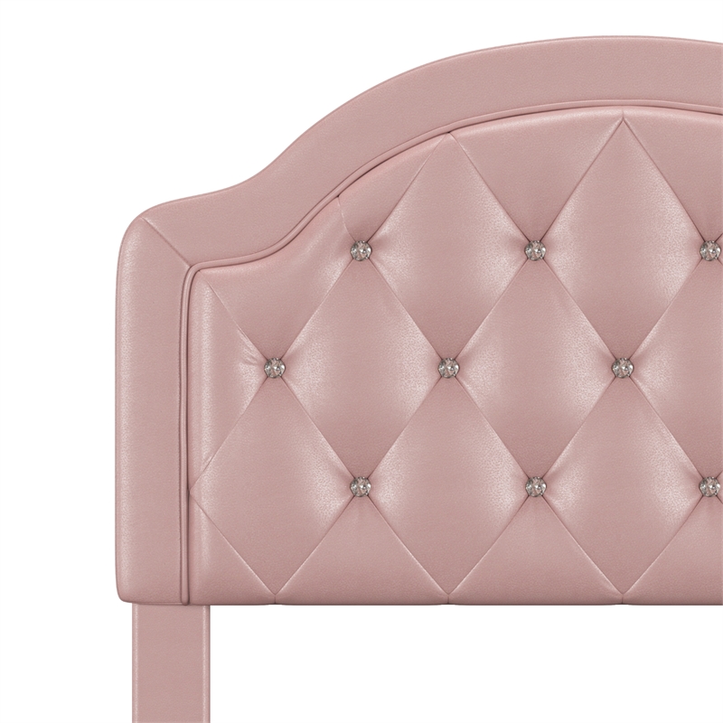 Hillsdale Furniture Karley Pink Faux Leather Twin Headboard