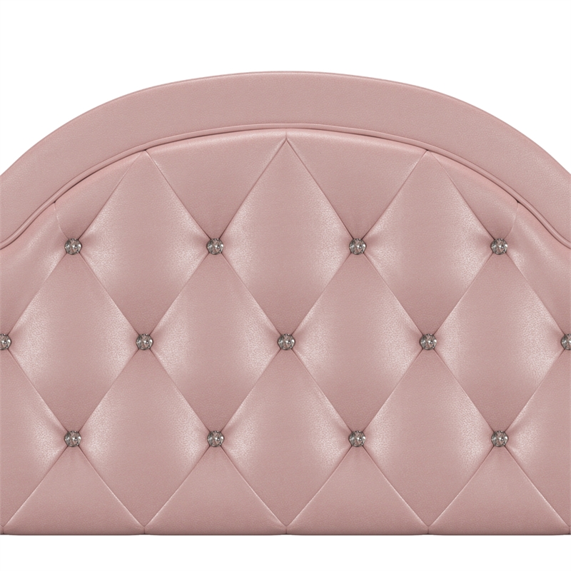 Hillsdale Furniture Karley Pink Faux Leather Twin Headboard