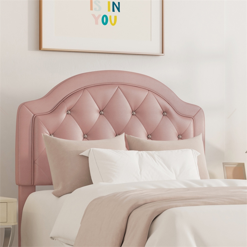 Hillsdale Furniture Karley Pink Faux Leather Twin Headboard