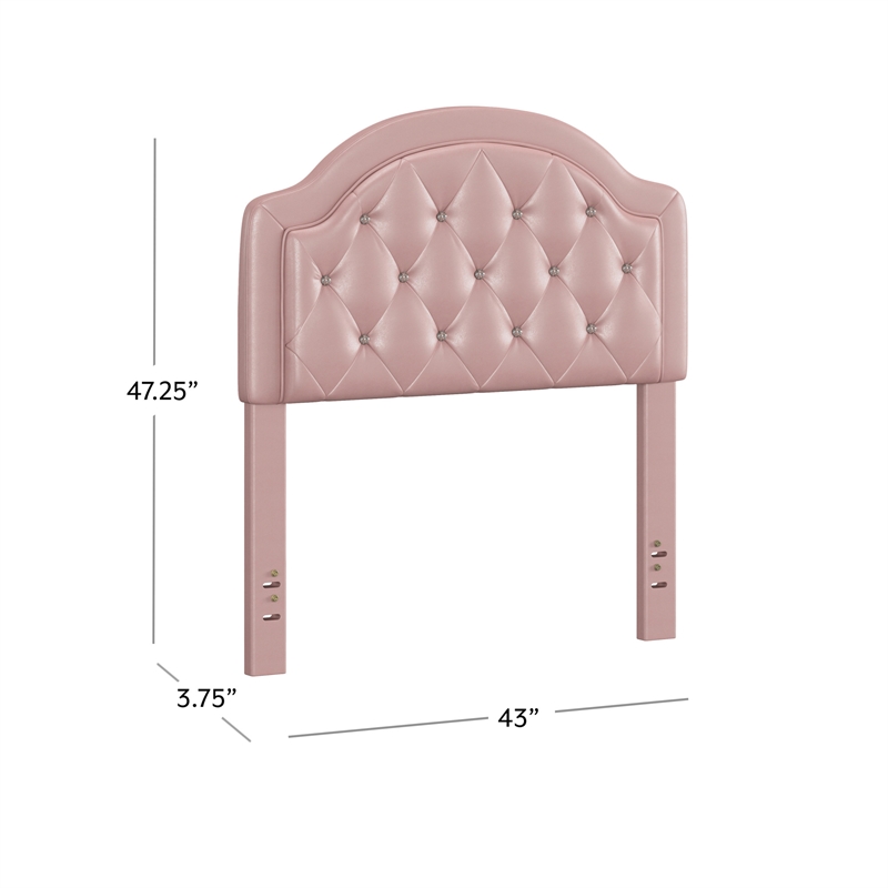 Hillsdale Furniture Karley Pink Faux Leather Twin Headboard