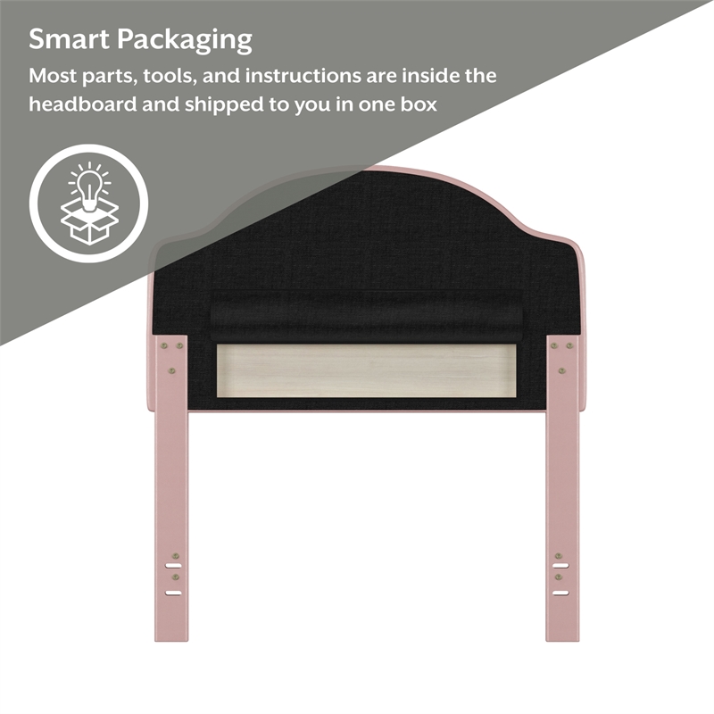 Hillsdale Furniture Karley Pink Faux Leather Twin Headboard