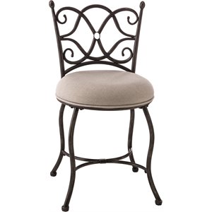 hillsdale furniture brody gray steel vanity stool
