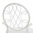 Hillsdale Furniture O'Malley Metal Vanity Stool Shiny White with White Fabric