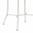 Hillsdale Furniture O'Malley Metal Vanity Stool Shiny White with White Fabric