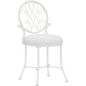 hillsdale furniture o'malley white metal vanity stool