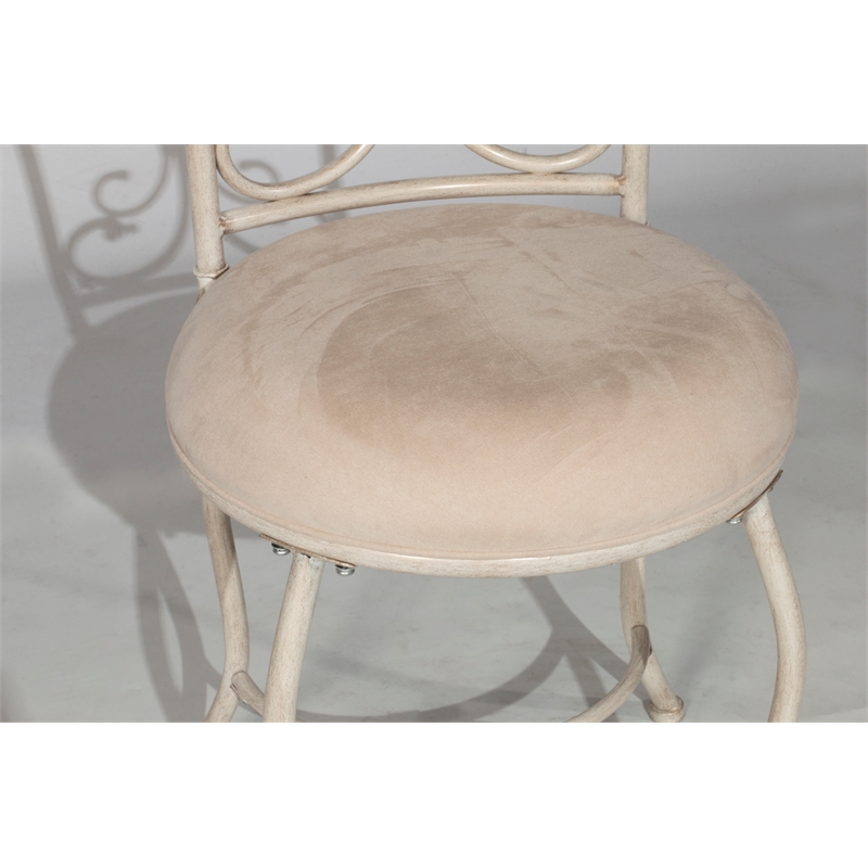 Hillsdale Furniture Sparta White Metal Vanity Stool Cymax Business