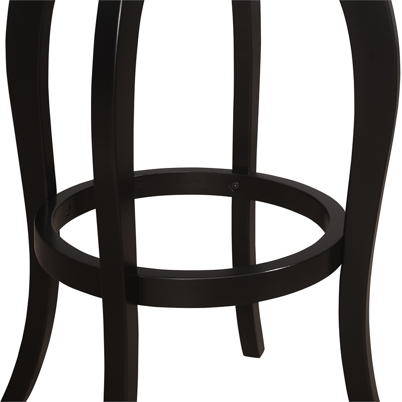 Hillsdale Ellendale 25.25 Wood Contemporary Counter Stool in Black