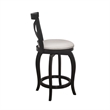 Hillsdale Ellendale 25.25 Wood Contemporary Counter Stool in Black