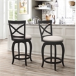 Hillsdale Ellendale 25.25 Wood Contemporary Counter Stool in Black