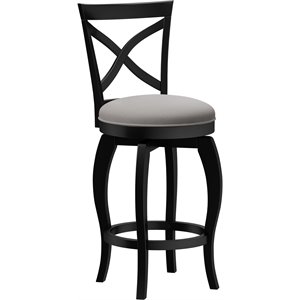 hillsdale furniture ellendale swivel counter height stool in black