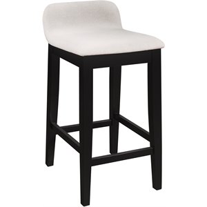hillsdale maydena 26.25 wood contemporary counter stool in black/light beige