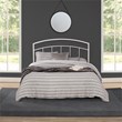 Julien Queen Metal Headboard and Footboard in Textured White