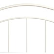 Julien Queen Metal Headboard and Footboard in Textured White