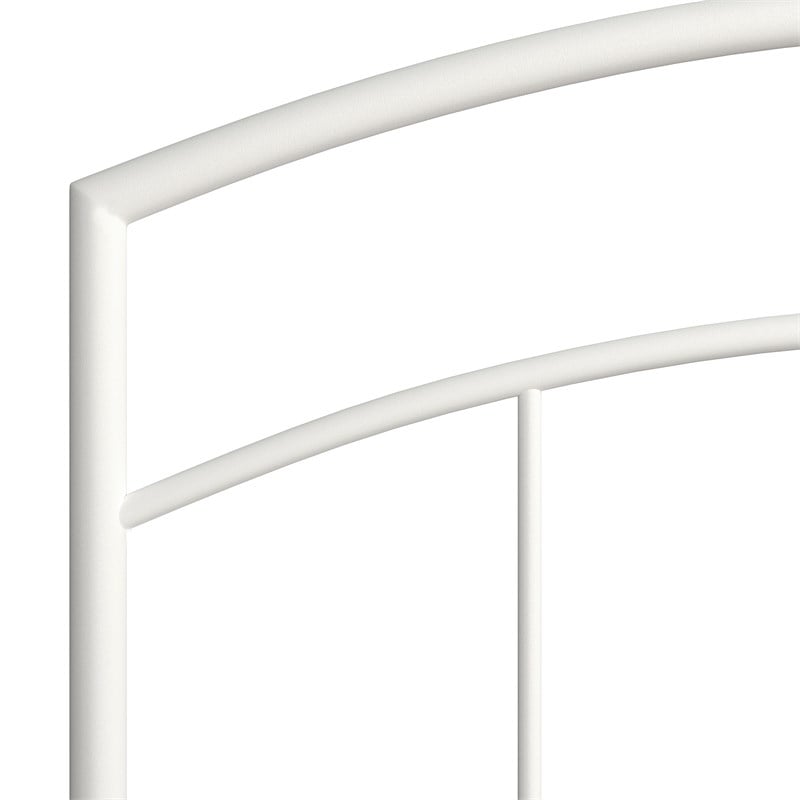 Julien Queen Metal Headboard and Footboard in Textured White