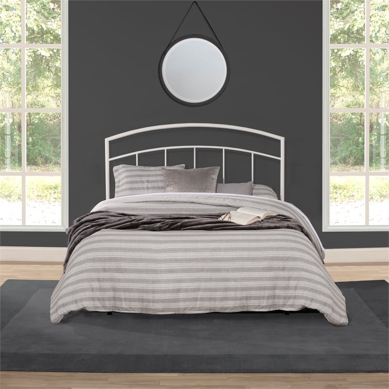 Hillsdale Furniture Julien Full Metal Headboard Textured White