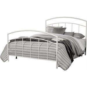 hillsdale furniture julien full metal bed in textured white