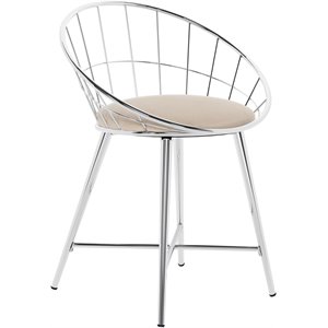 hillsdale furniture bullock chrome metal vanity stool