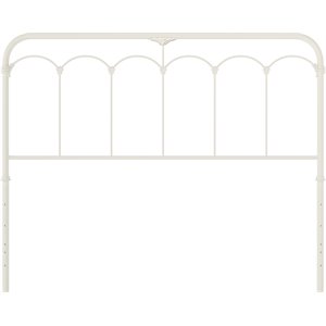 Hillsdale Furniture Jocelyn Metal Full Headboard in Soft White