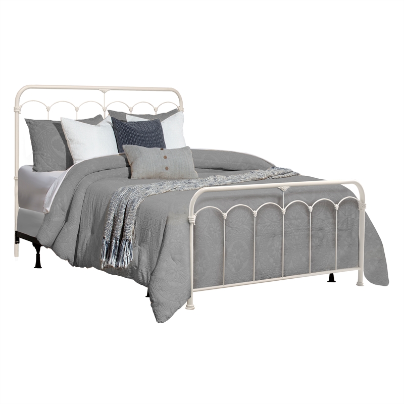 Hillsdale Furniture Jocelyn Metal Queen Headboard Soft White Cymax Business
